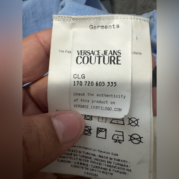 Versace Jeans Collection Light Blue Tee - Picture 4 of 5